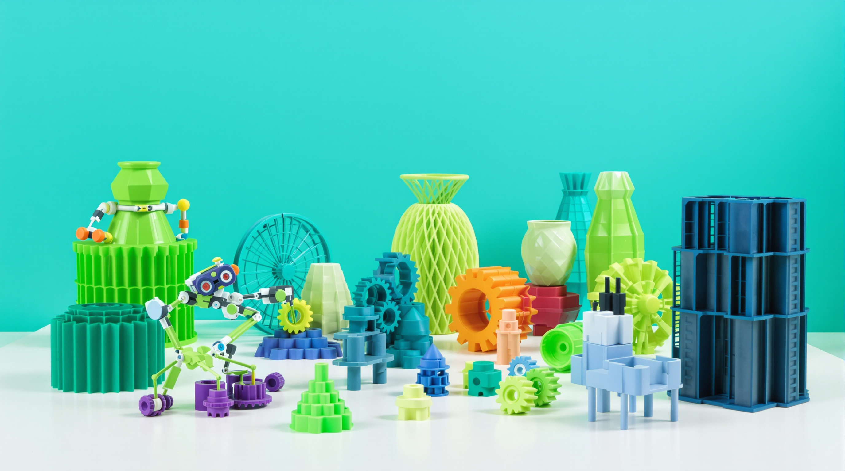 3D yazıcıyla üretilmiş çeşitli ürünler